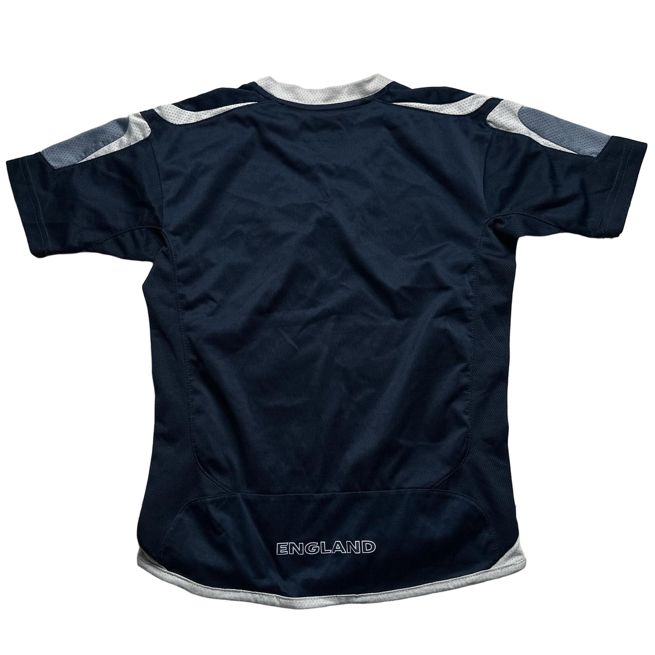 England Umbro Vintage Navy and White Kids Football Jersey (S)