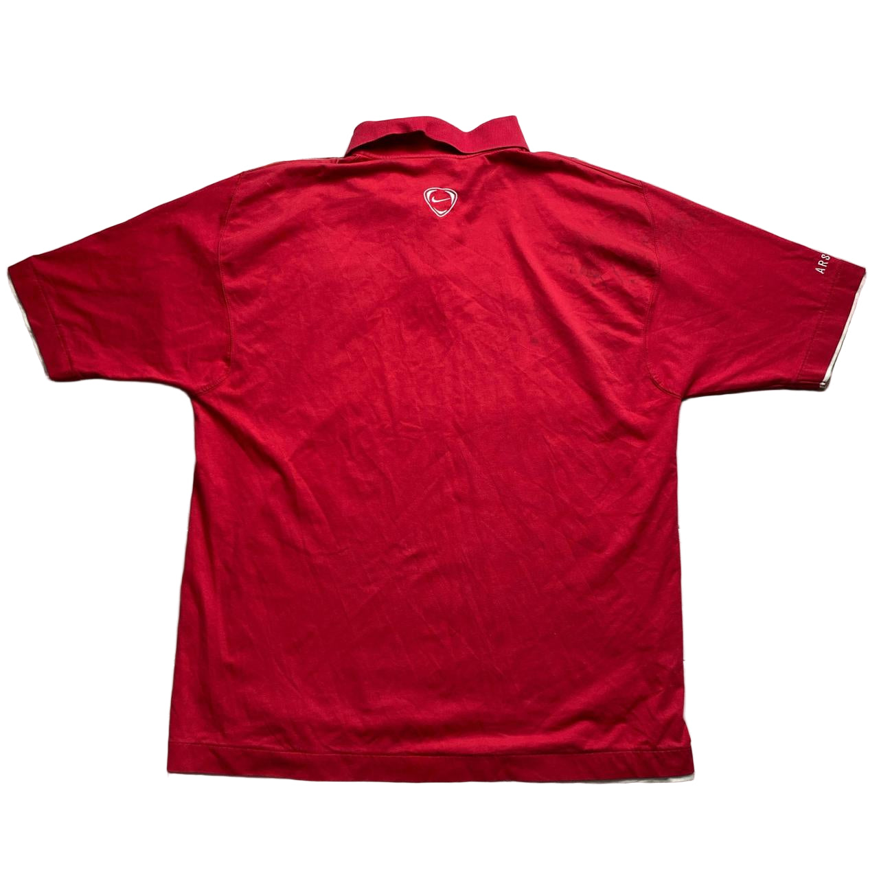 Nike Arsenal Vintage Football Polo Shirt Red and White (2XL)