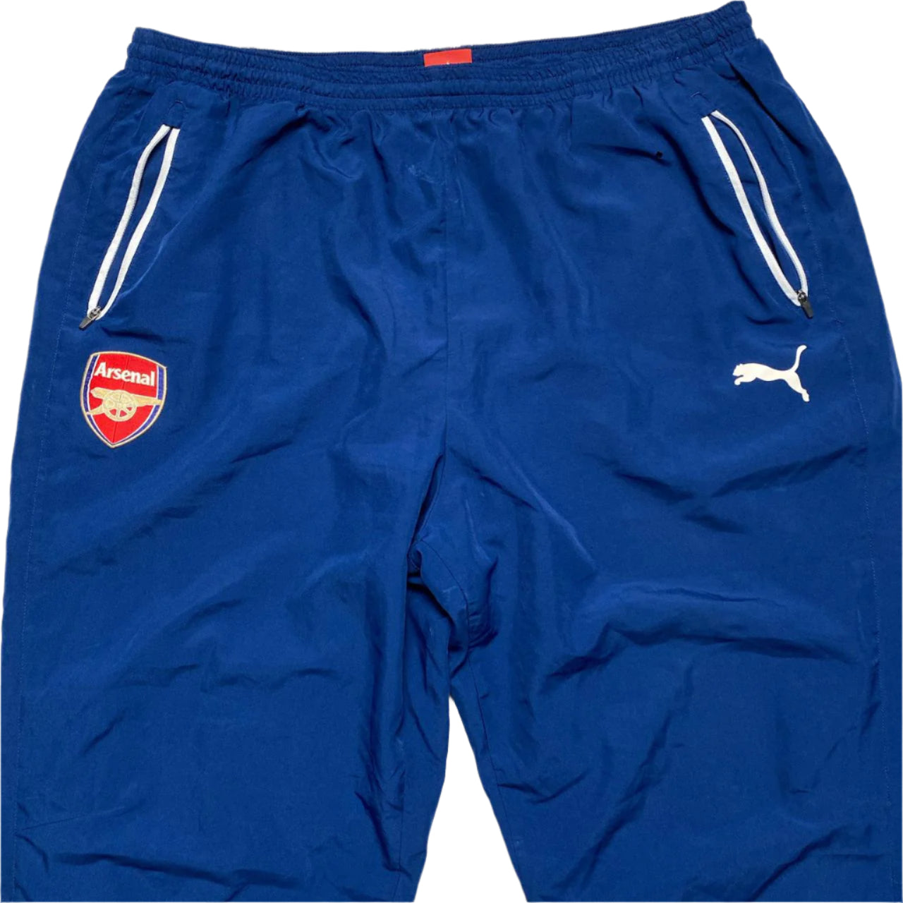 Arsenal Puma Blue and White Football Shell Trackpant Baggy Bottoms (2XL)