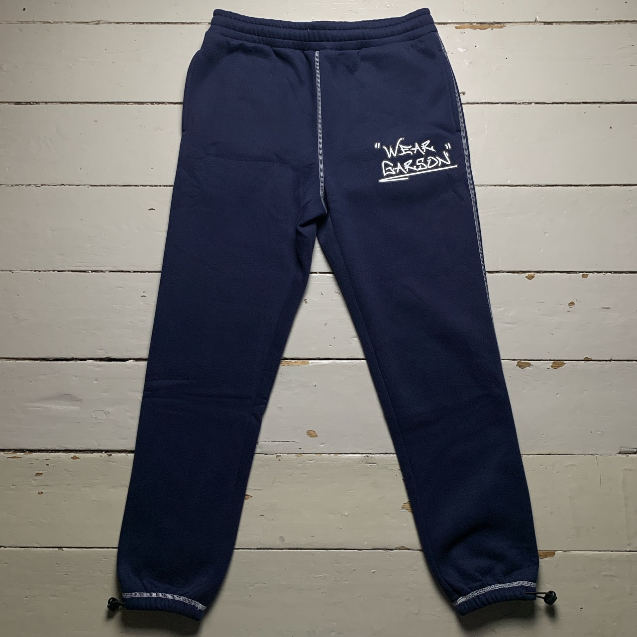 Navy The Trio Contrast Stitch Sweatpants