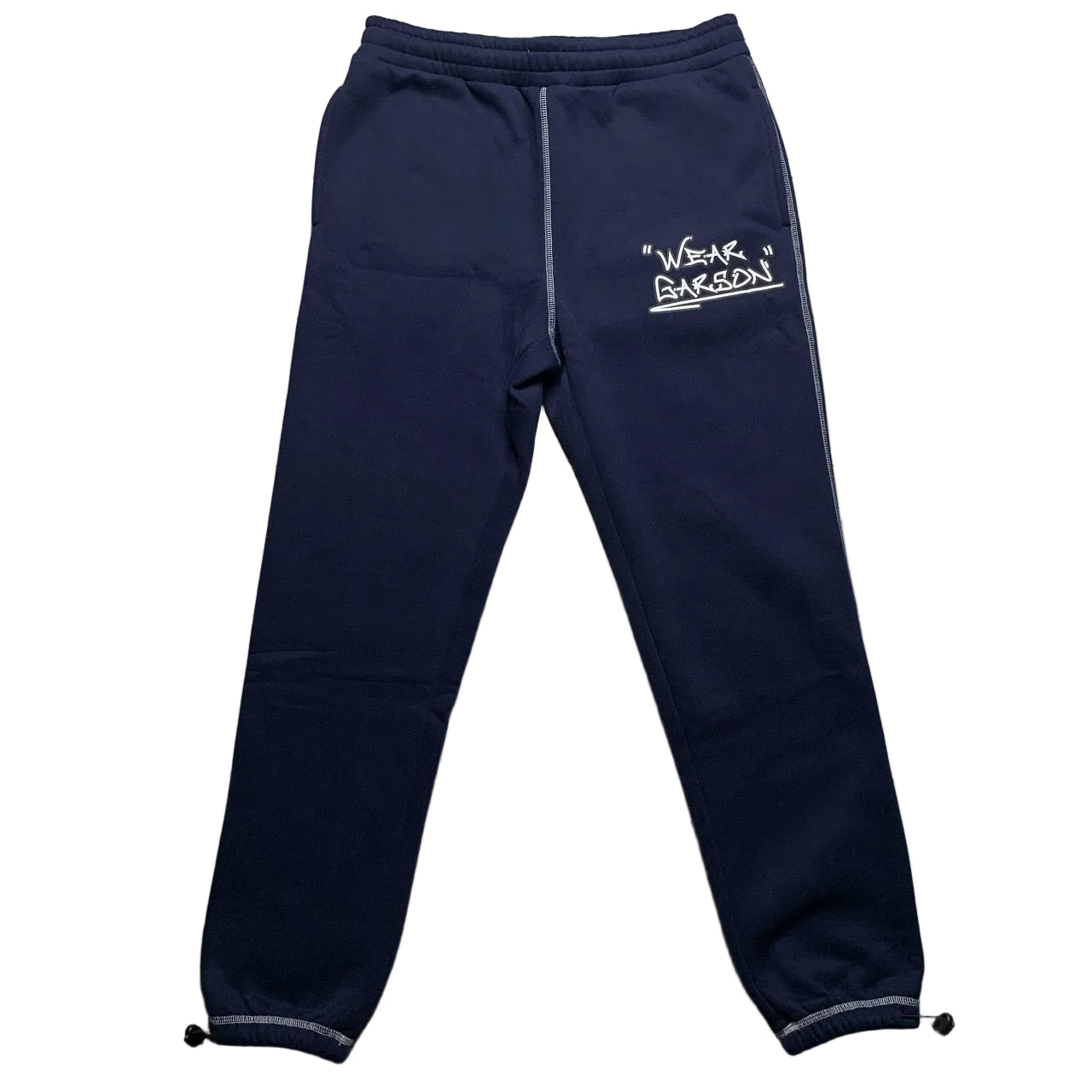 Navy The Trio Contrast Stitch Sweatpants (S,M,L,XL)
