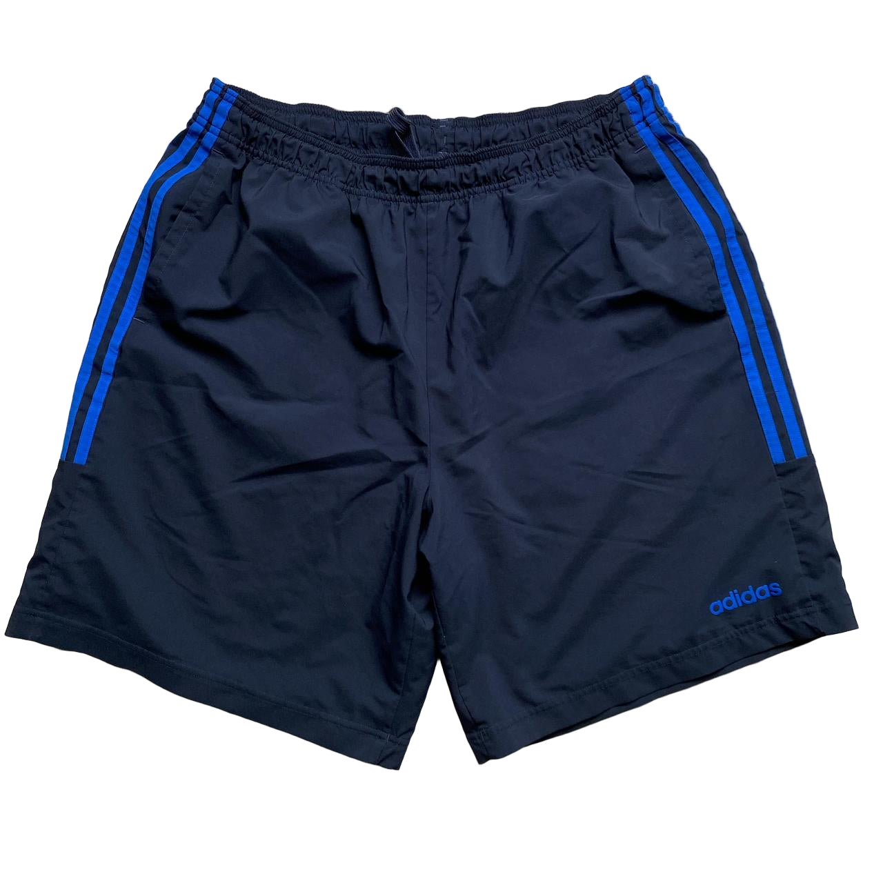 Adidas Navy and Blue Shell Trackpant Shorts (XL)