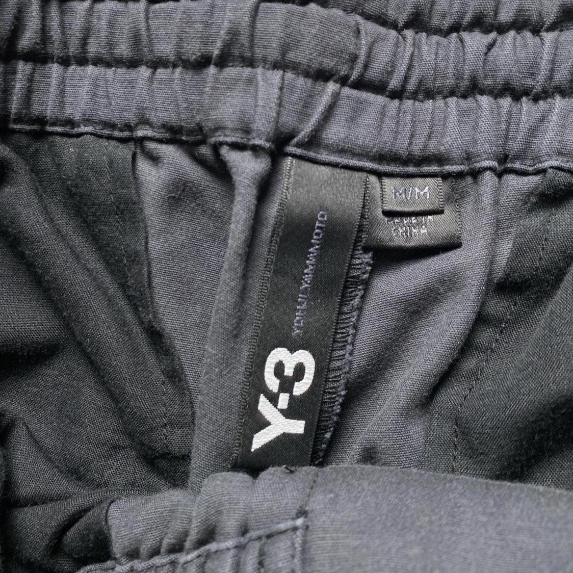 Y-3 Yohji Yamamoto Black Low Crotch Cargo Trouser Bottoms (M)