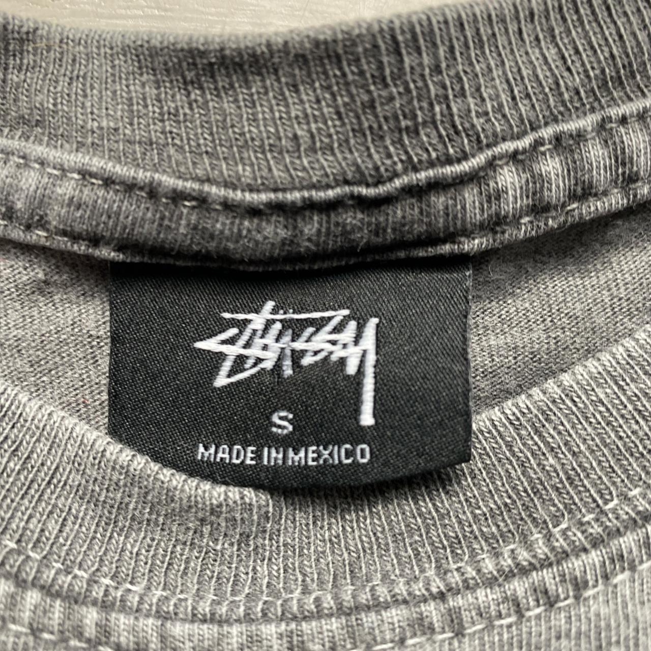 Stussy Hawaiian Motorbiker Girl Grey Floral Long Sleeve T Shirt