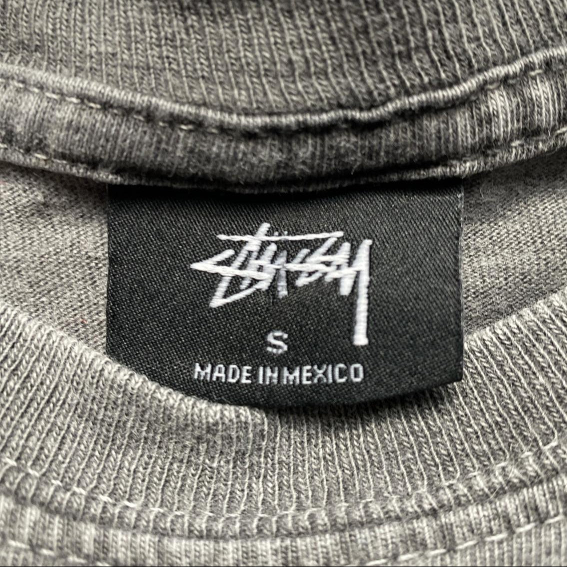 Stussy Hawaiian Motorbiker Girl Grey Floral Long Sleeve T Shirt (S)