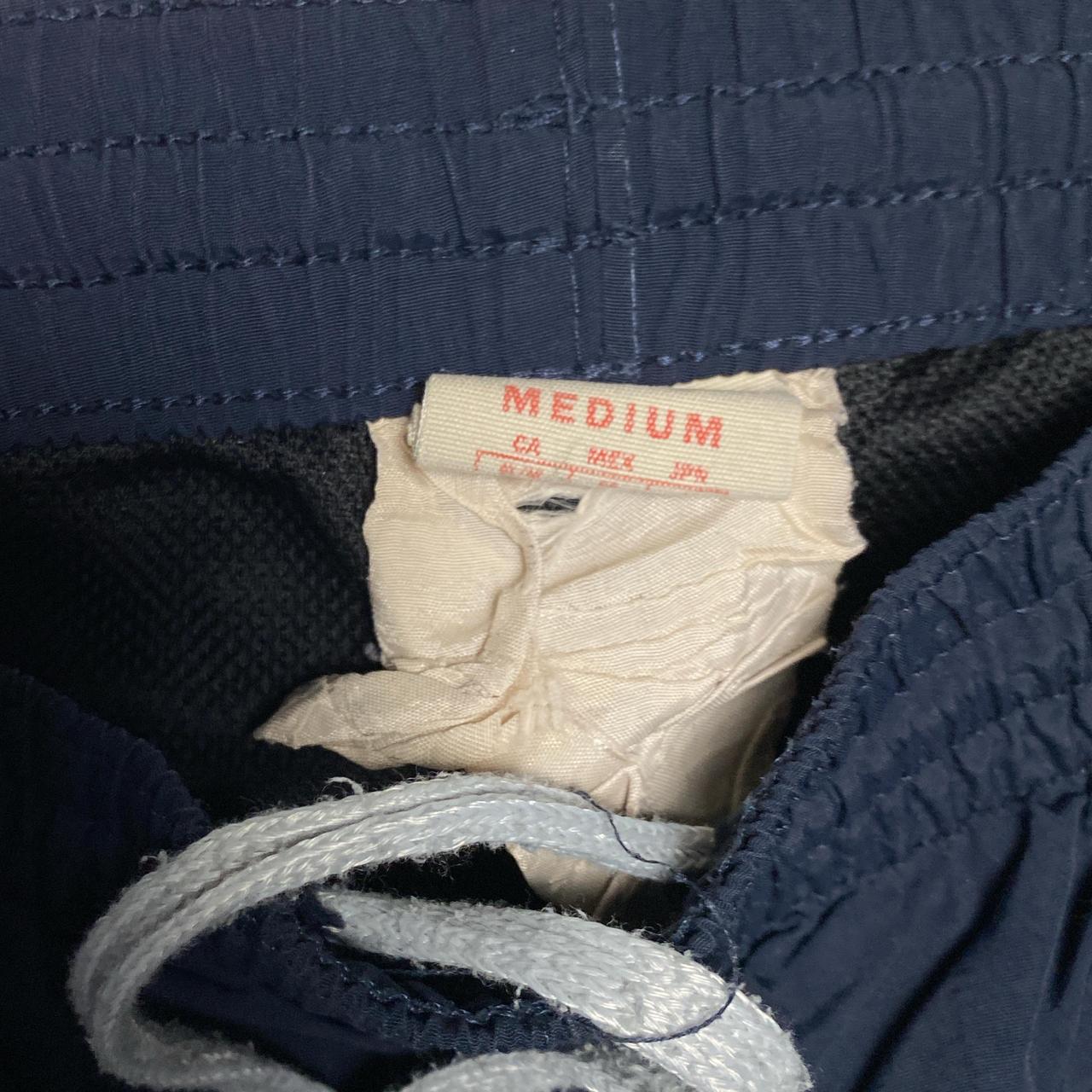 Champion Navy and White Shell Trackpant Bottoms