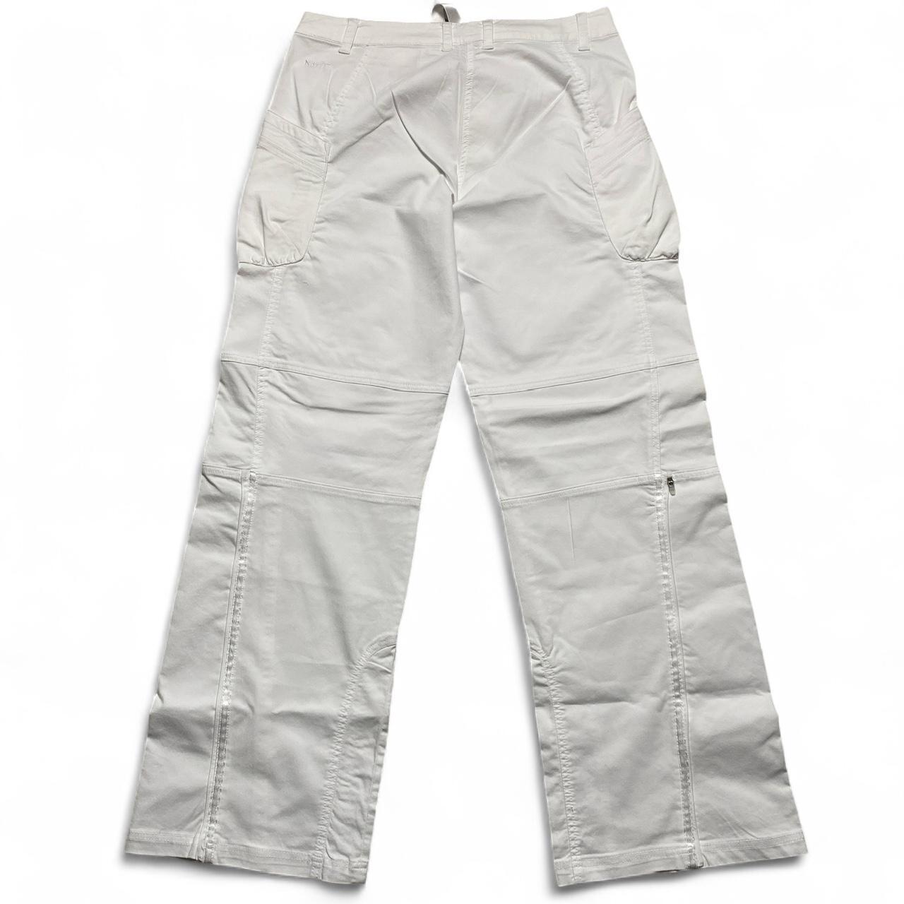 Nike Vintage y2k Womens White and Silver Small Swoosh Cargo Trousers (12)