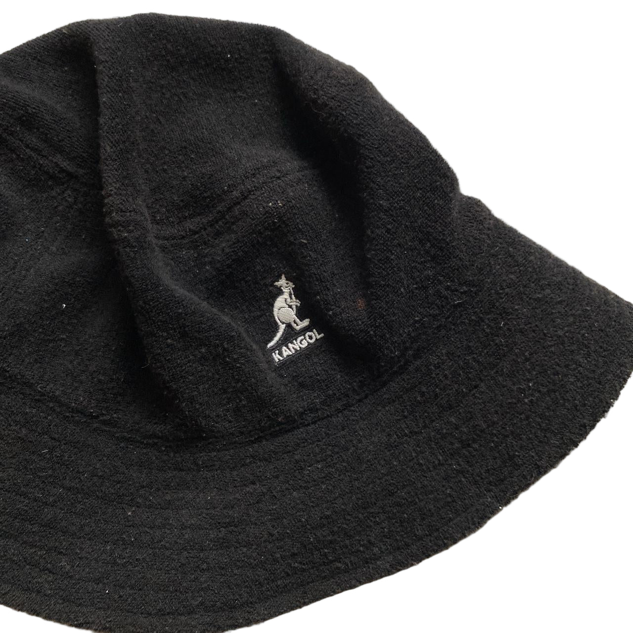 Kangol Black Flat Fleece Bucket Hat