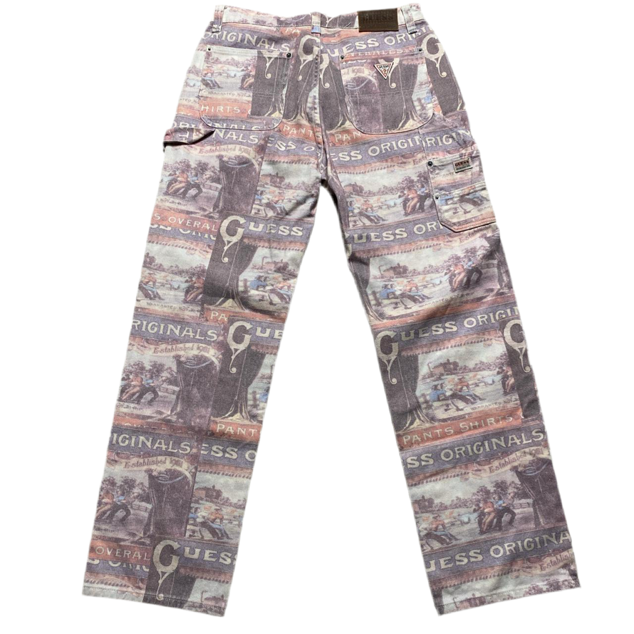 Guess Originals Cargo Carpenter Repeat Print Jeans (30W)
