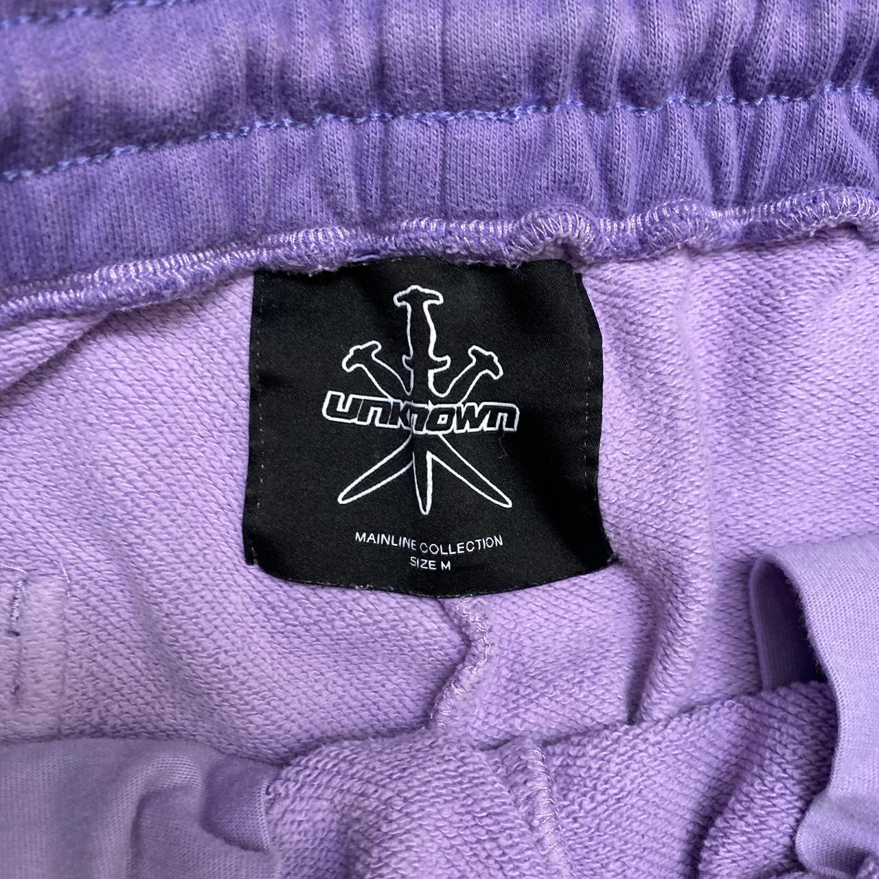 Unknown London Daggers Diamante Rhinestone Purple Joggers (M)