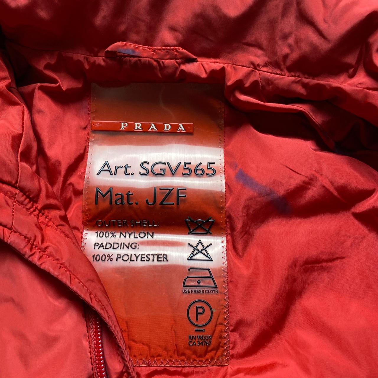 Prada Sport Red Womens Padded Jacket (14 UK)