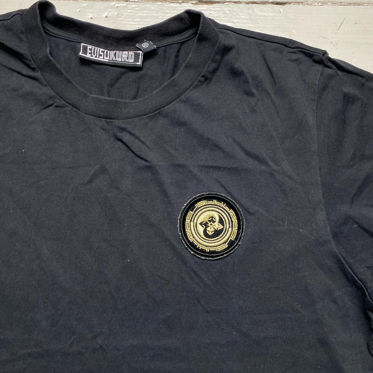 Evisu Kuro Black and Gold T Shirt (XL)