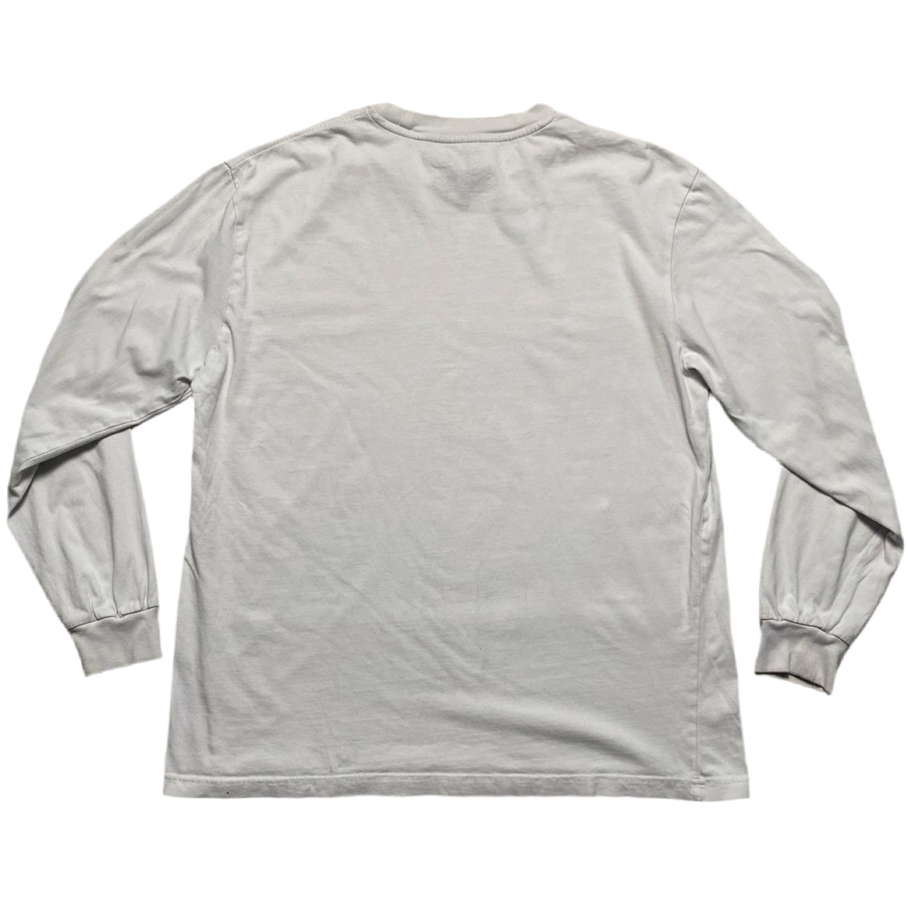 Palace White Yellow and Orange Spellout Long Sleeve T Shirt (XL)
