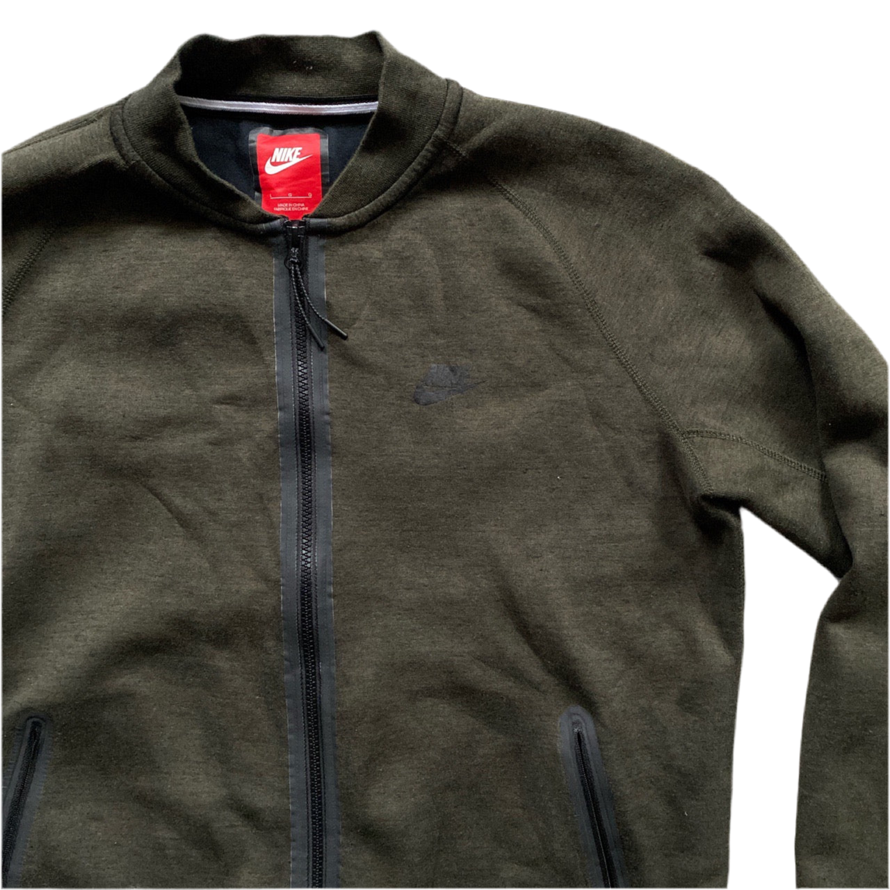 Nike Tech Fleece Khaki Zip Jumper (L)