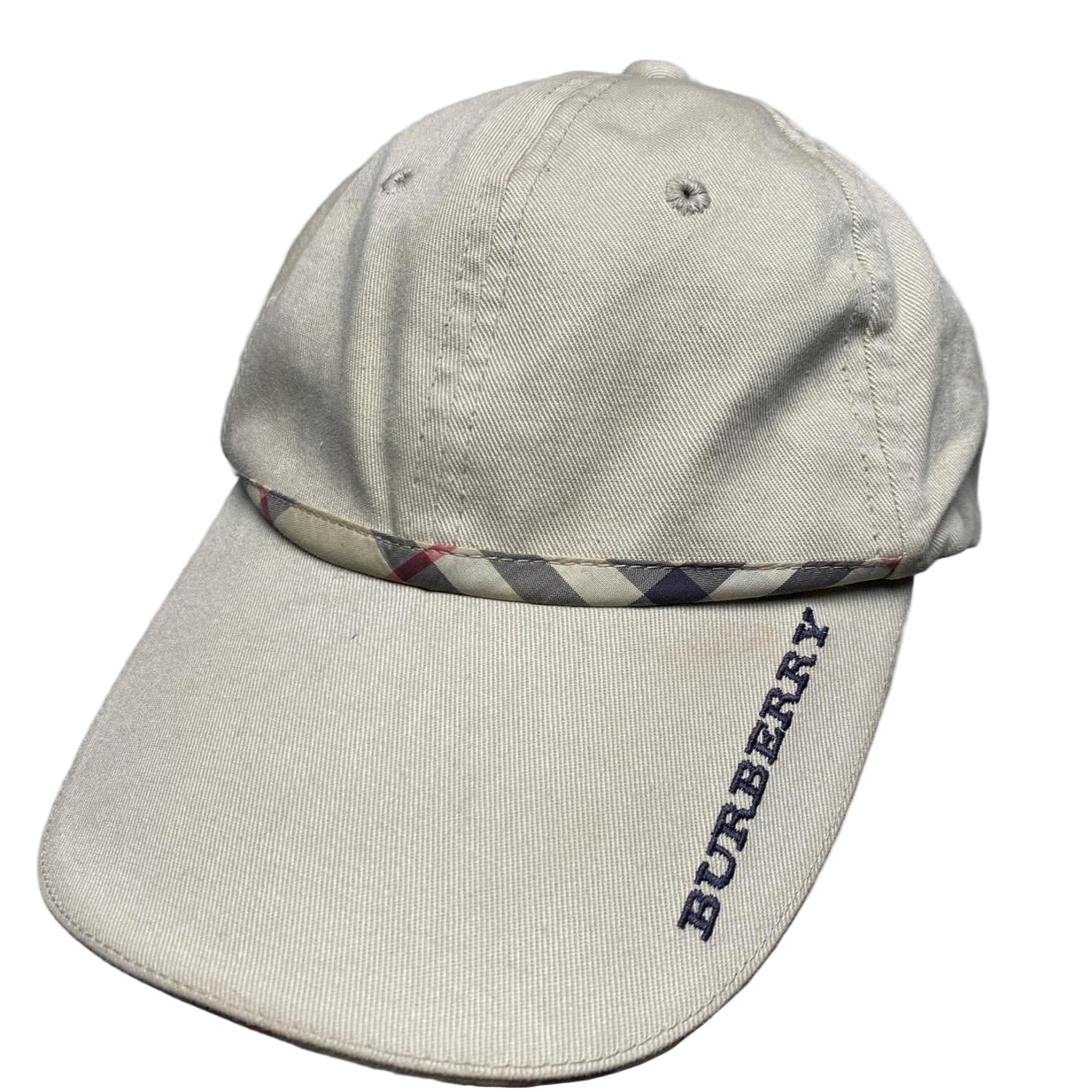 Burberry Cream Vintage Baseball Cap
