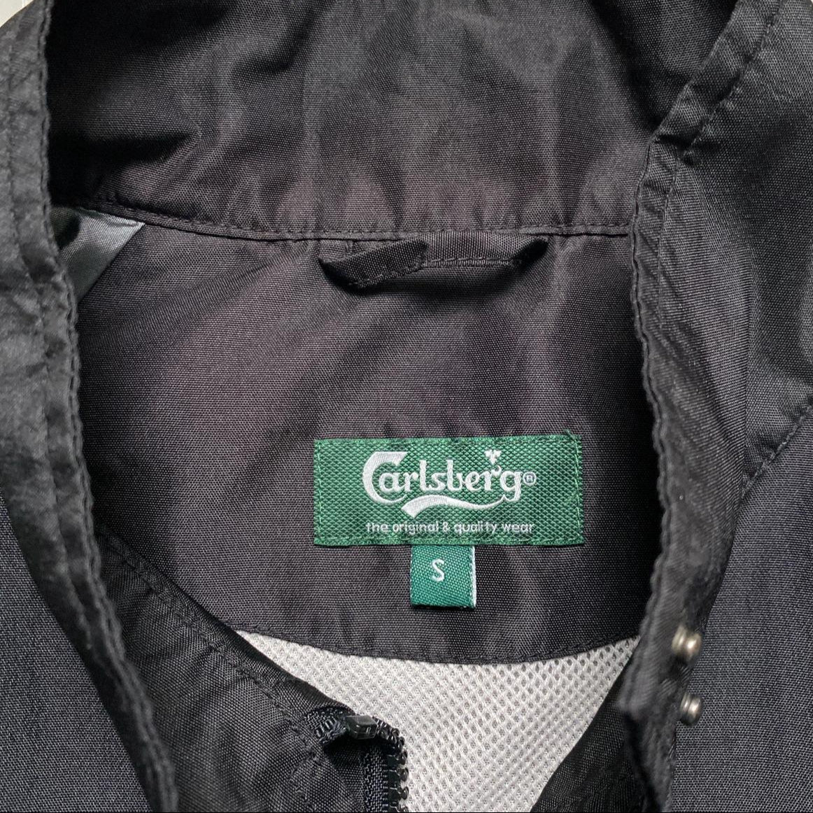 Carlsberg Black Diamante Rhinestone Bomber Womens Jacket (S)