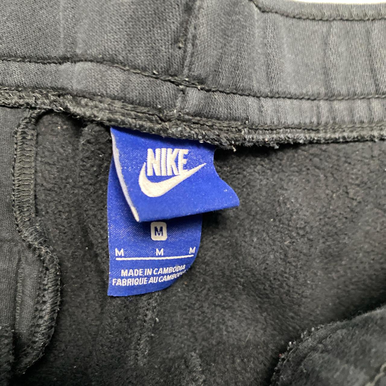 Nike Black and White Club Spellout Joggers (M)