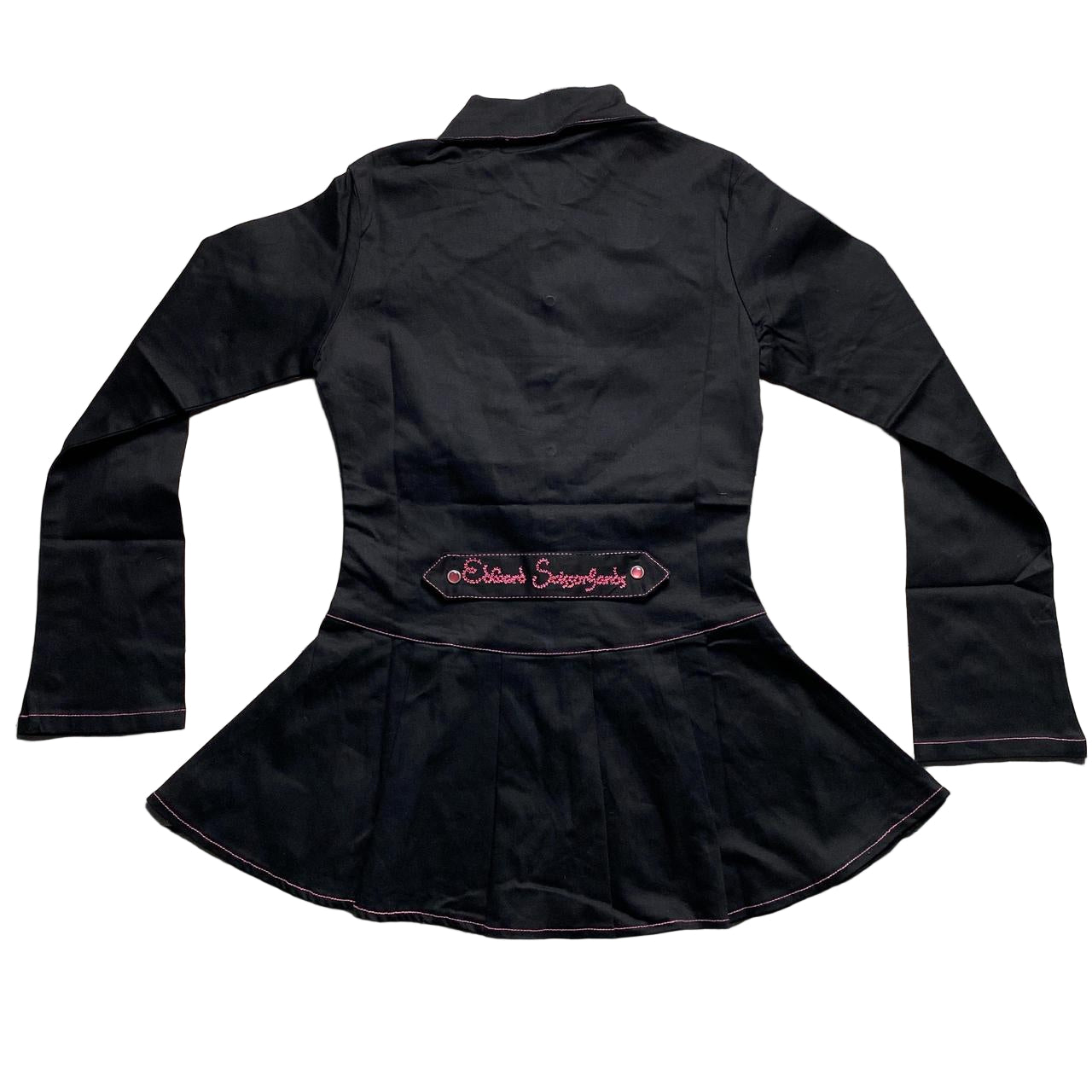 Edward Scissorhands Black and Pink Goth Grunge Short Dress Shirt (M,L)