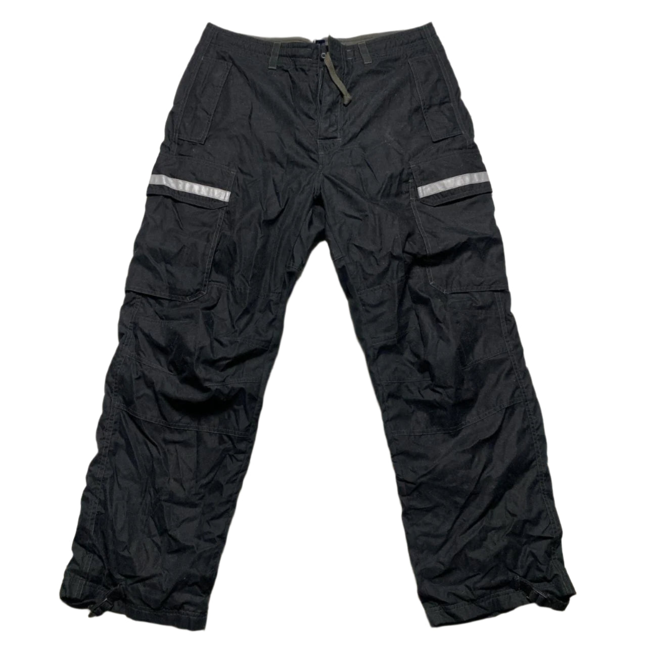 GAP Vintage Reflective Utility Black Cargo Trousers (M)
