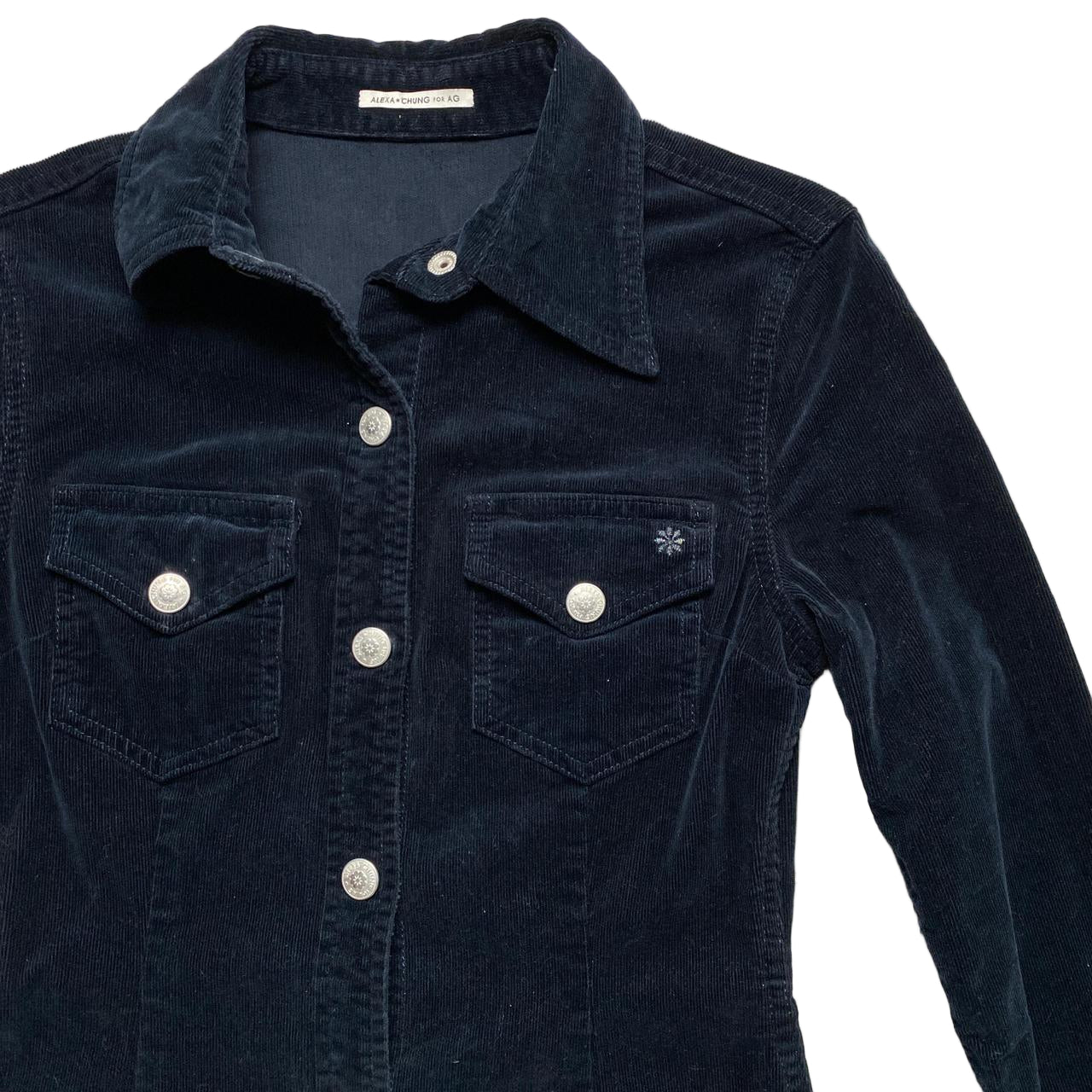Adriano Goldschmied Alexa Chung Corduroy Buttom Up Dress Shirt (XS)