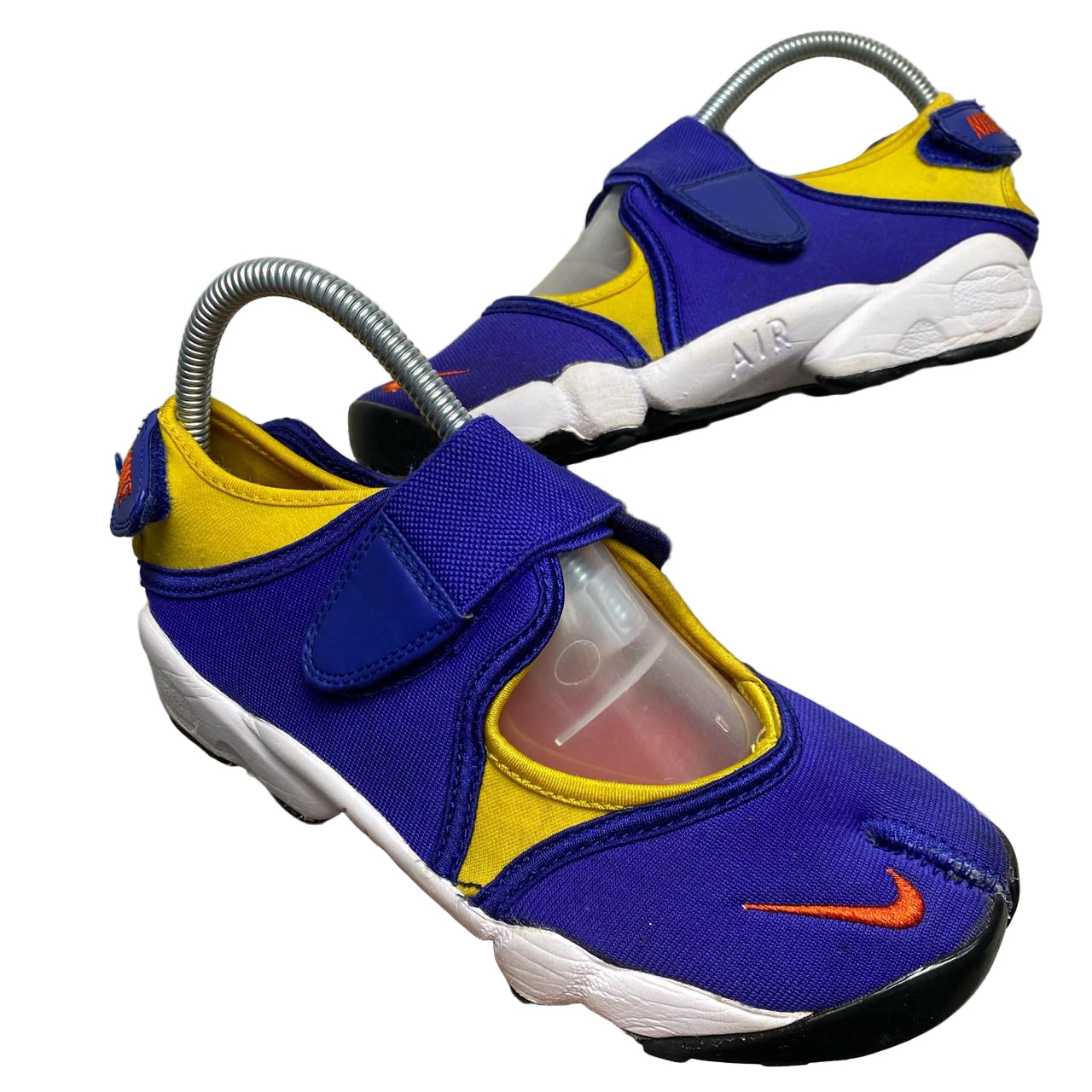 Nike Air Rift Tabi Split Toe Blue Yellow and Red (UK 3.5)