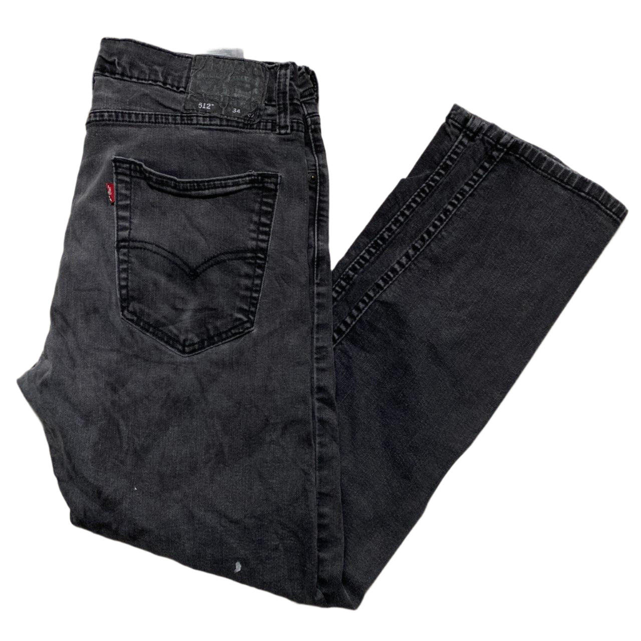 Levis 512 Slim Dark Charcoal Grey Slim Jeans (34W)