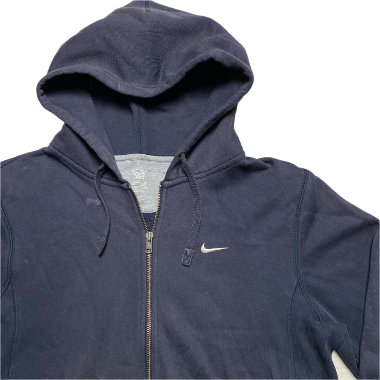 Nike Swoosh Athletic Department Navy and White Hoodie (S)