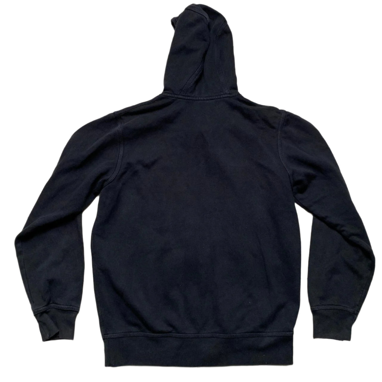 Nike Black and White Swoosh Zip Hoodie (M)