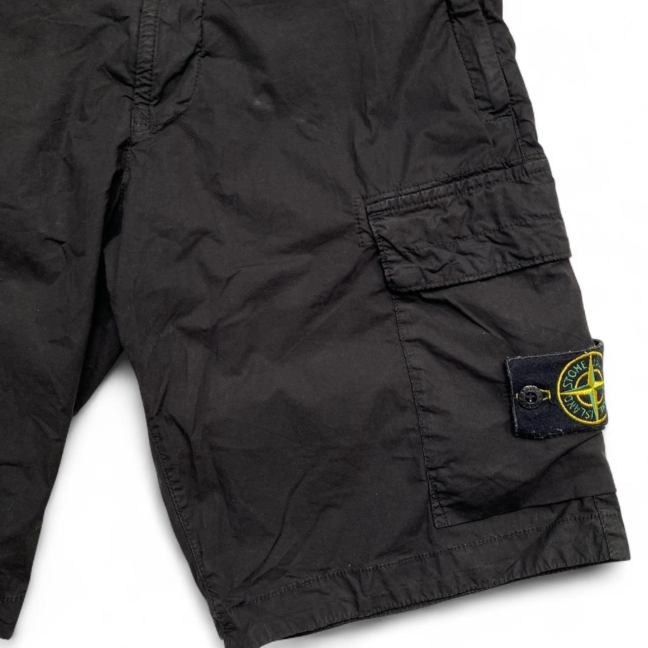 Stone Island Black Cargo Shorts (29W)