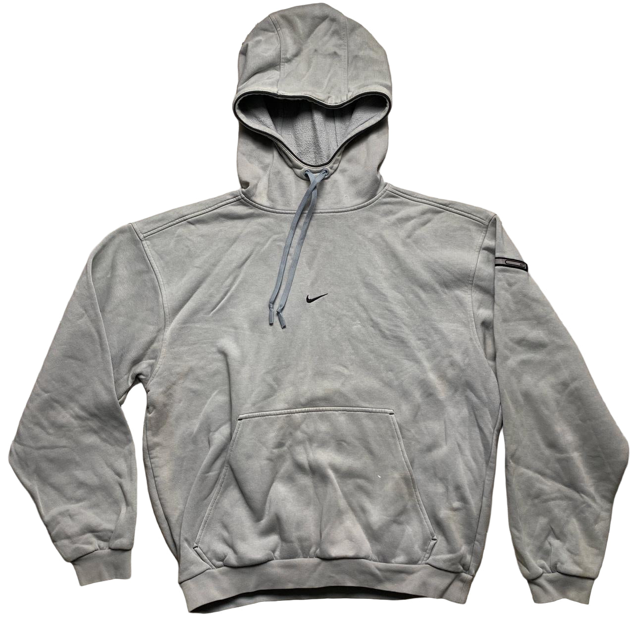 Nike Centre Swoosh Y2K Vintage Light Baby Blue Hoodie (M)
