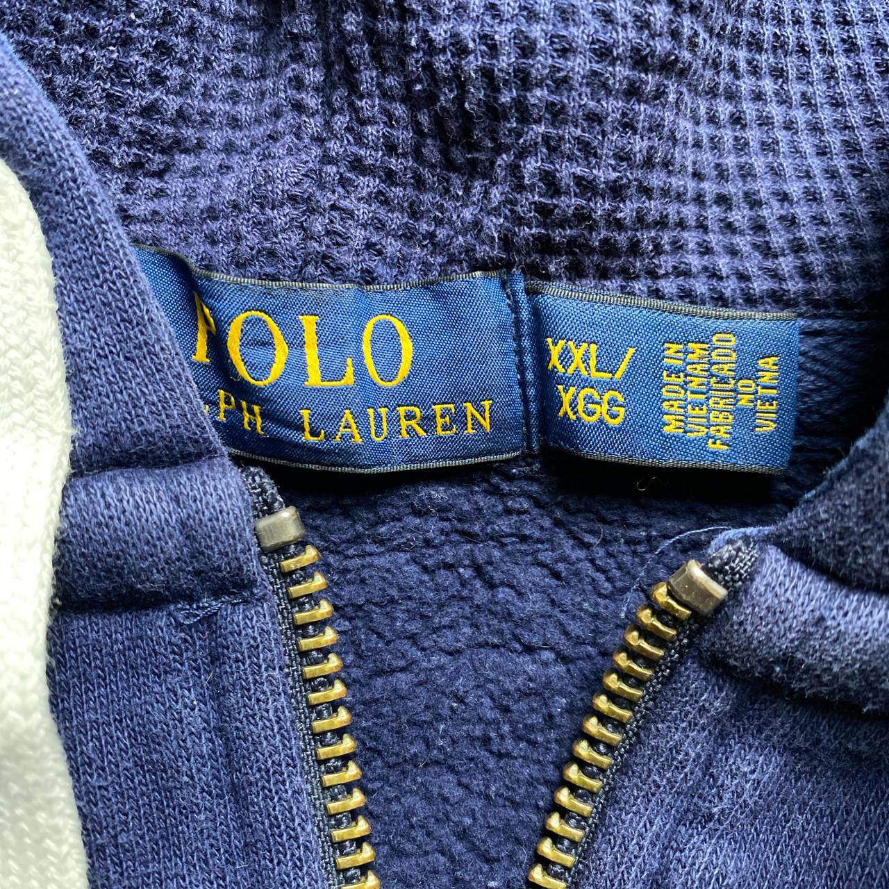 Ralph Lauren Polo Navy and Yellow Pony Hoodie (2XL)