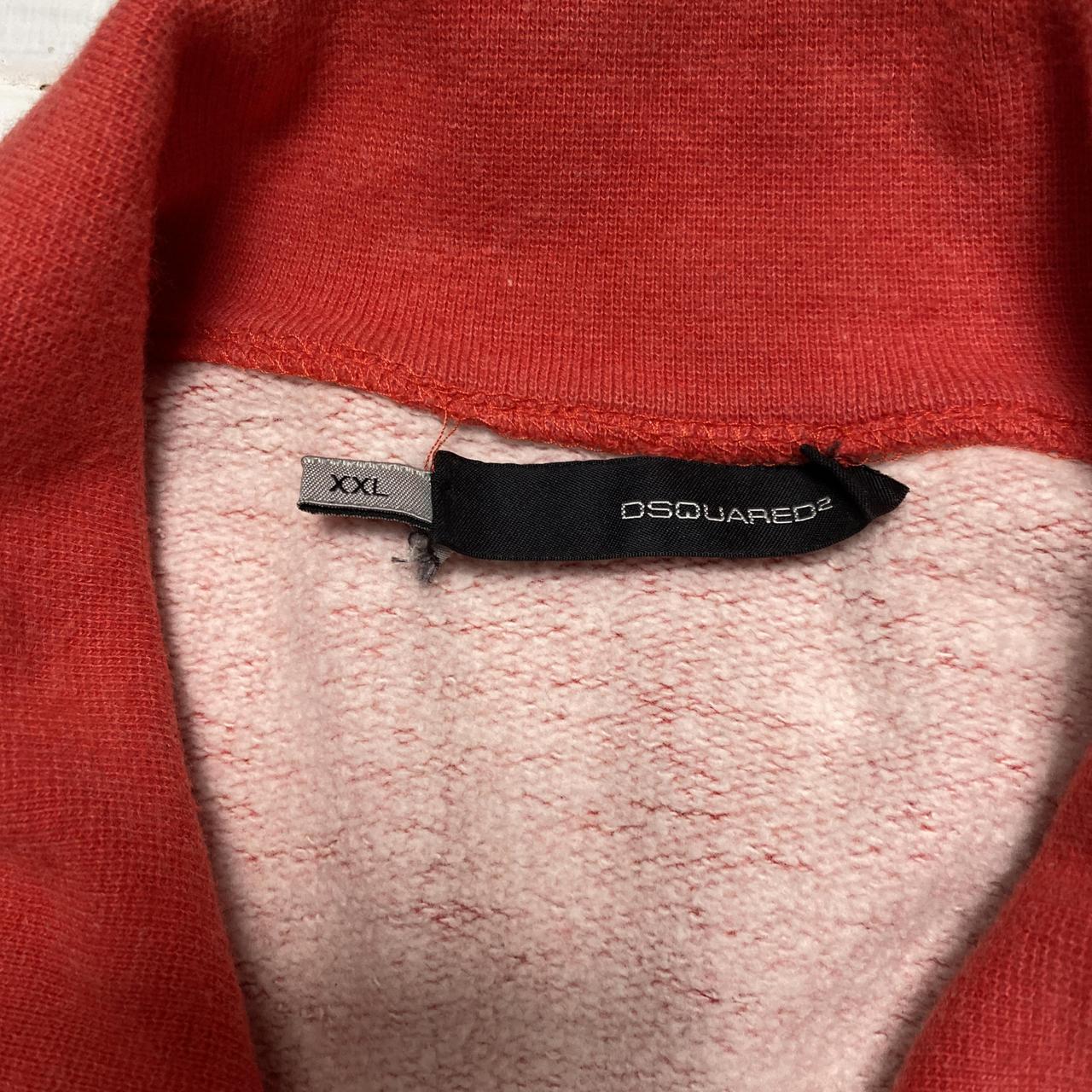Dsquared Red and White Zip Up Jumper (2XL)