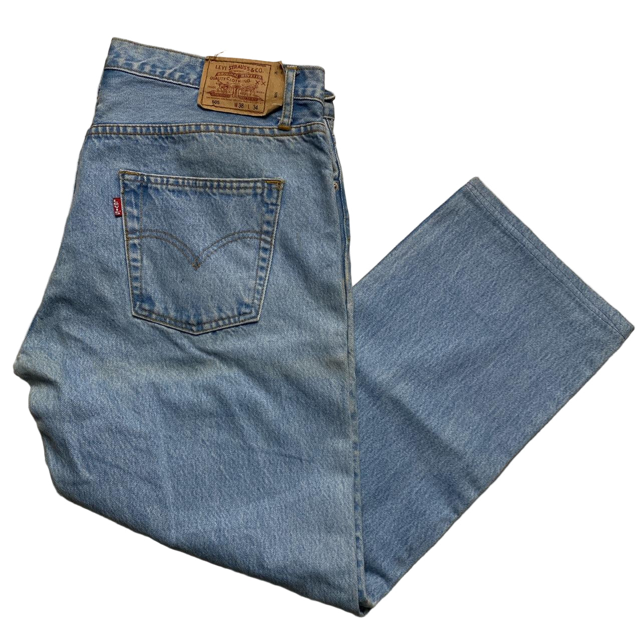 Levis 505 Baggy Light Blue Jeans (38W)