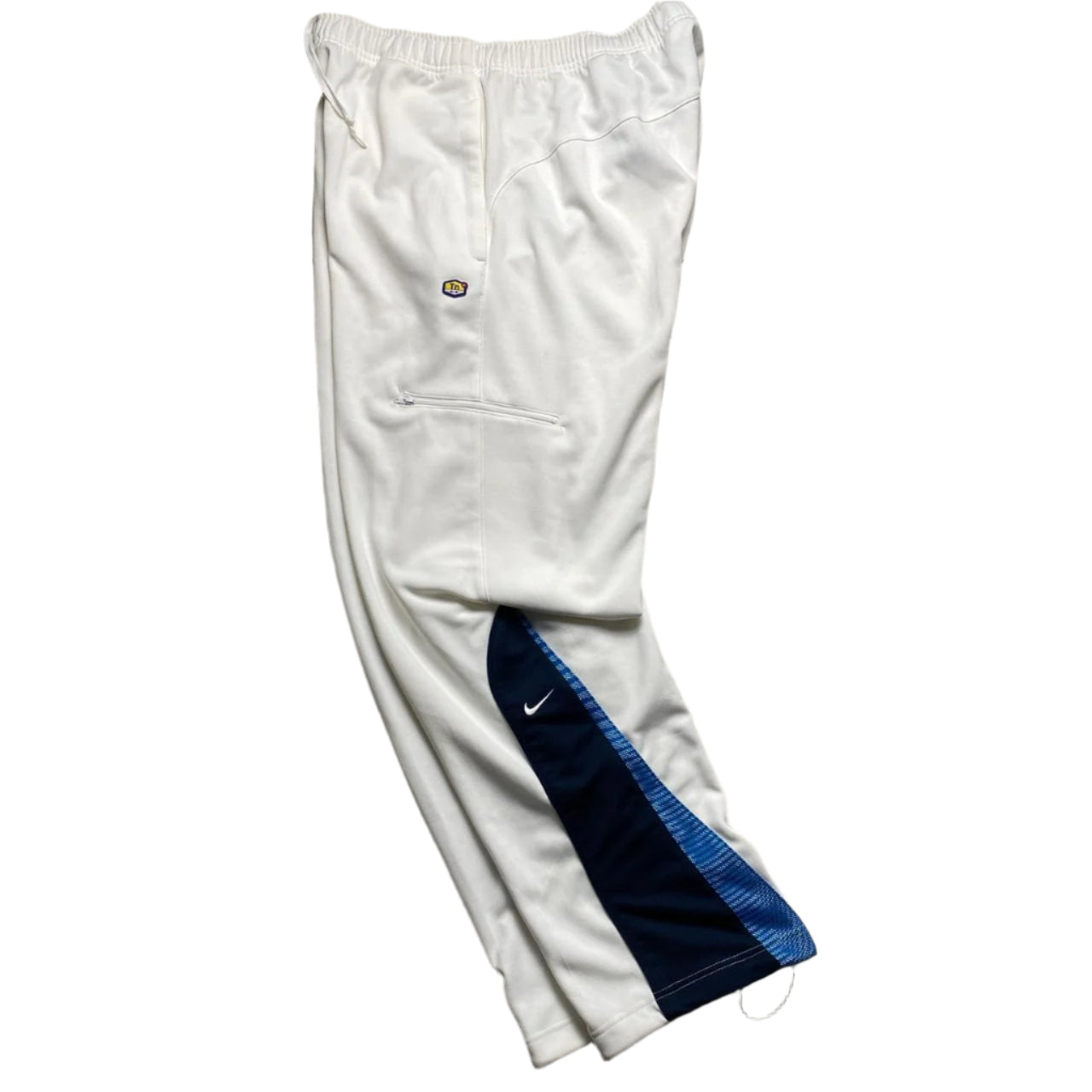 Nike TN Zebra Air Max Plus Tuned White Trackpant Bottoms White and Blue (XL)