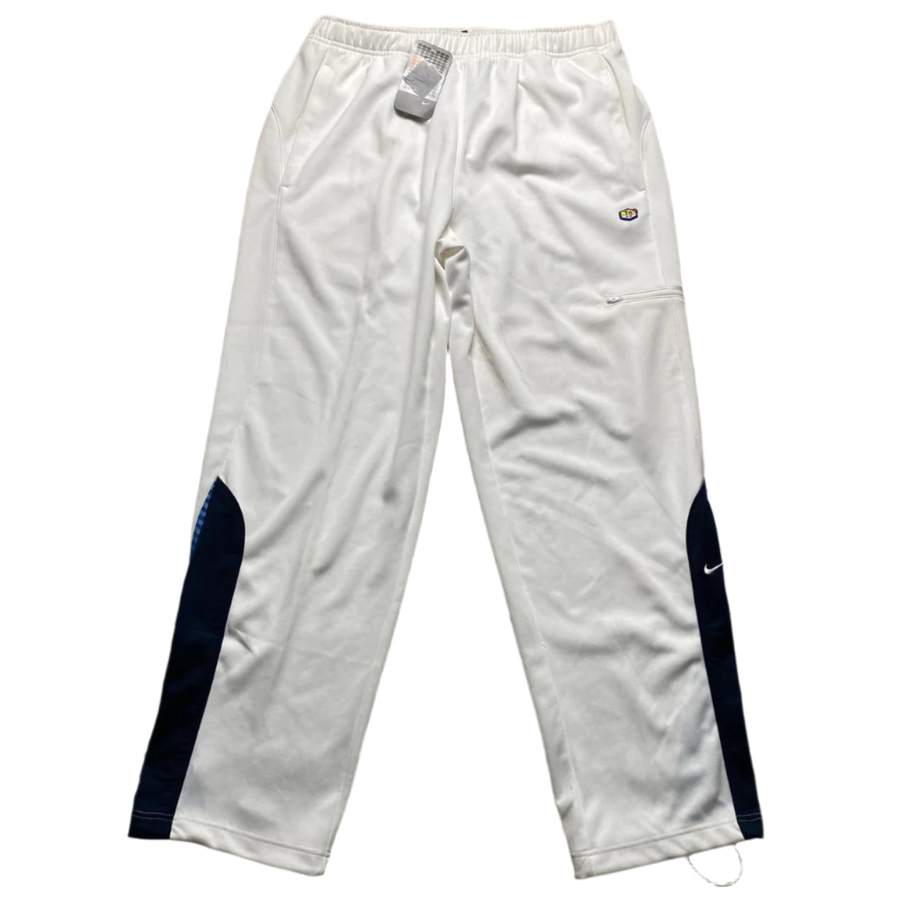Nike TN Zebra Air Max Plus Tuned White Trackpant Bottoms White and Blue (XL)