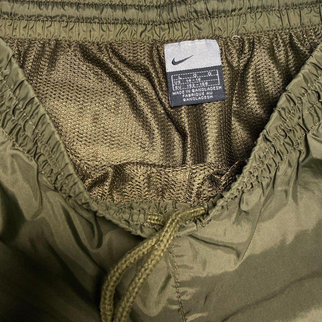 Nike Vintage y2k Khaki Olive Shell Trackpant Bottoms (S)