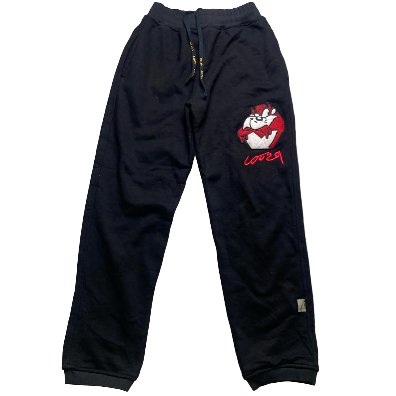 Lot 29 Looney Tunes Taz Tazmanian Devil Black White and Red Baggy Joggers (S)