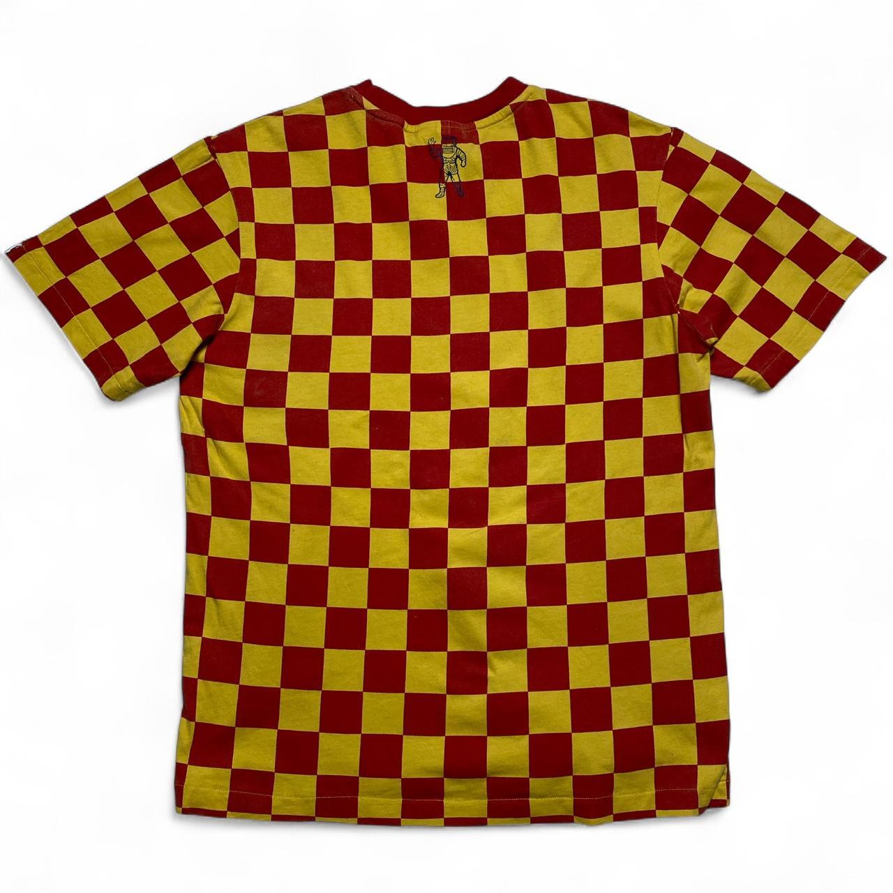 Billionaire Boys Club Red and White Checked T Shirt (M)