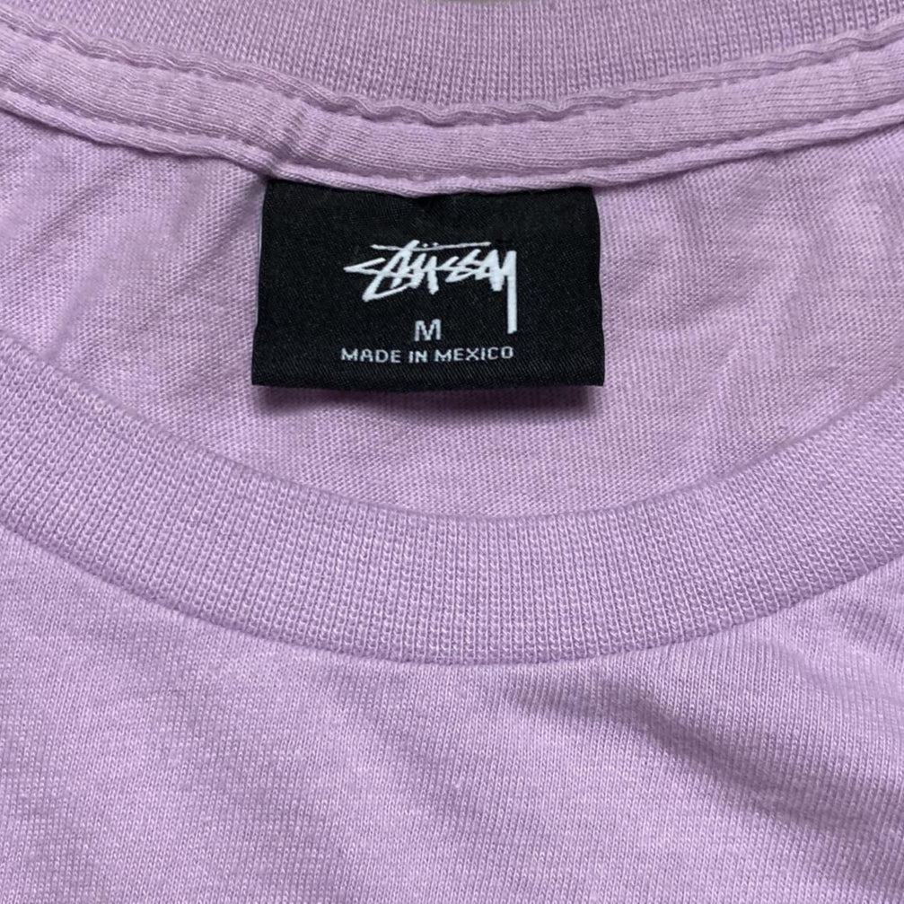 Stussy Lavender Purple and Black T Shirt (M)