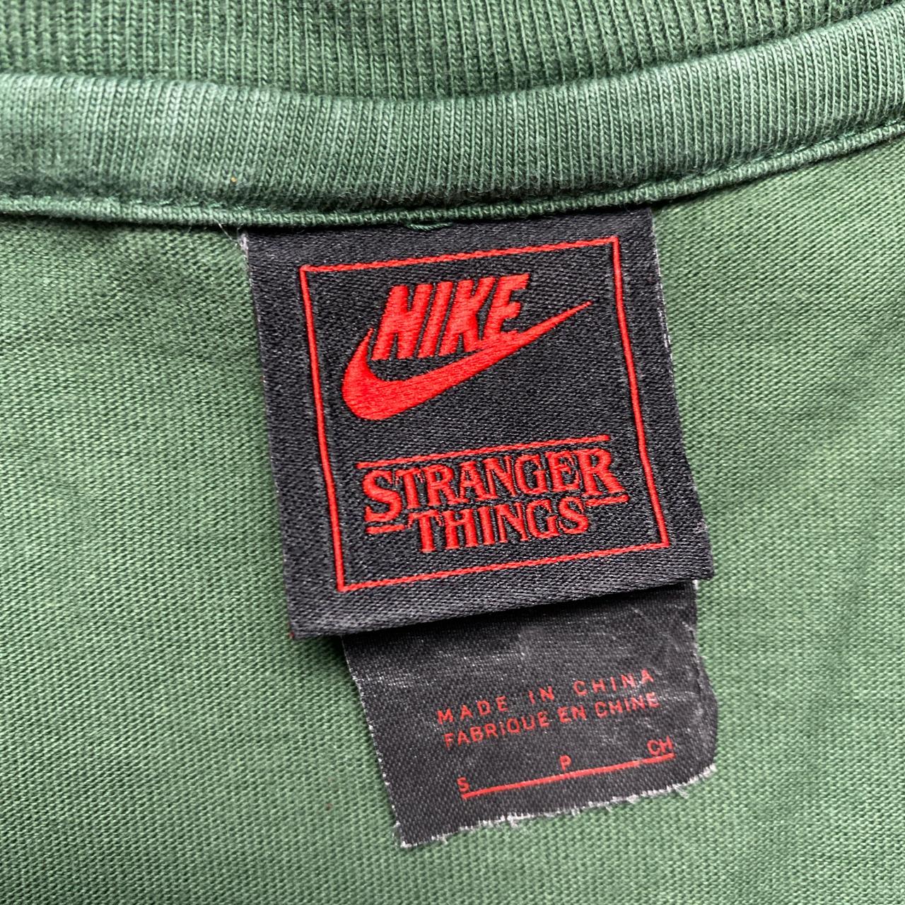 Hawkins High School Nike Stranger Things Green and White T Shirt (S)