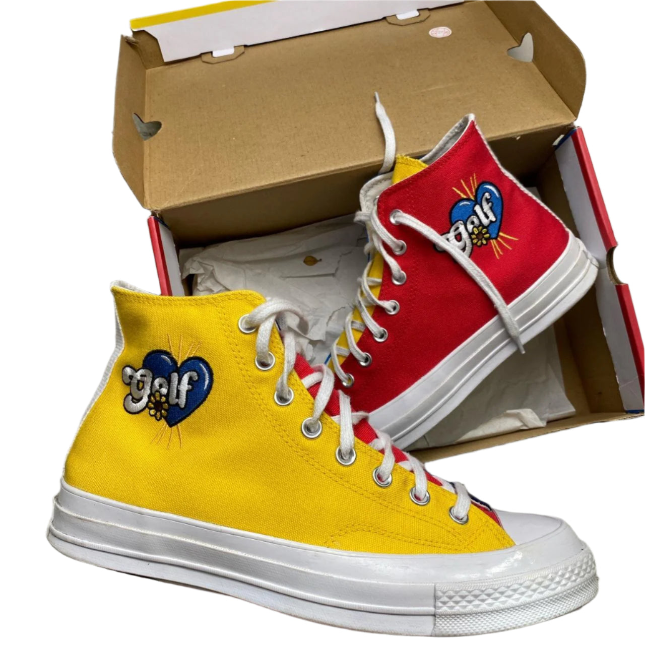 Golf Wang Tyler the Creator Converse Multi Colour High Trainers (UK 9)