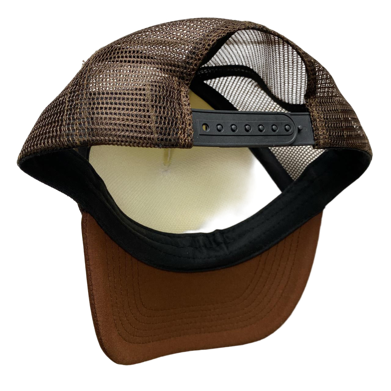 Corteiz Brown and White Trucker Cap