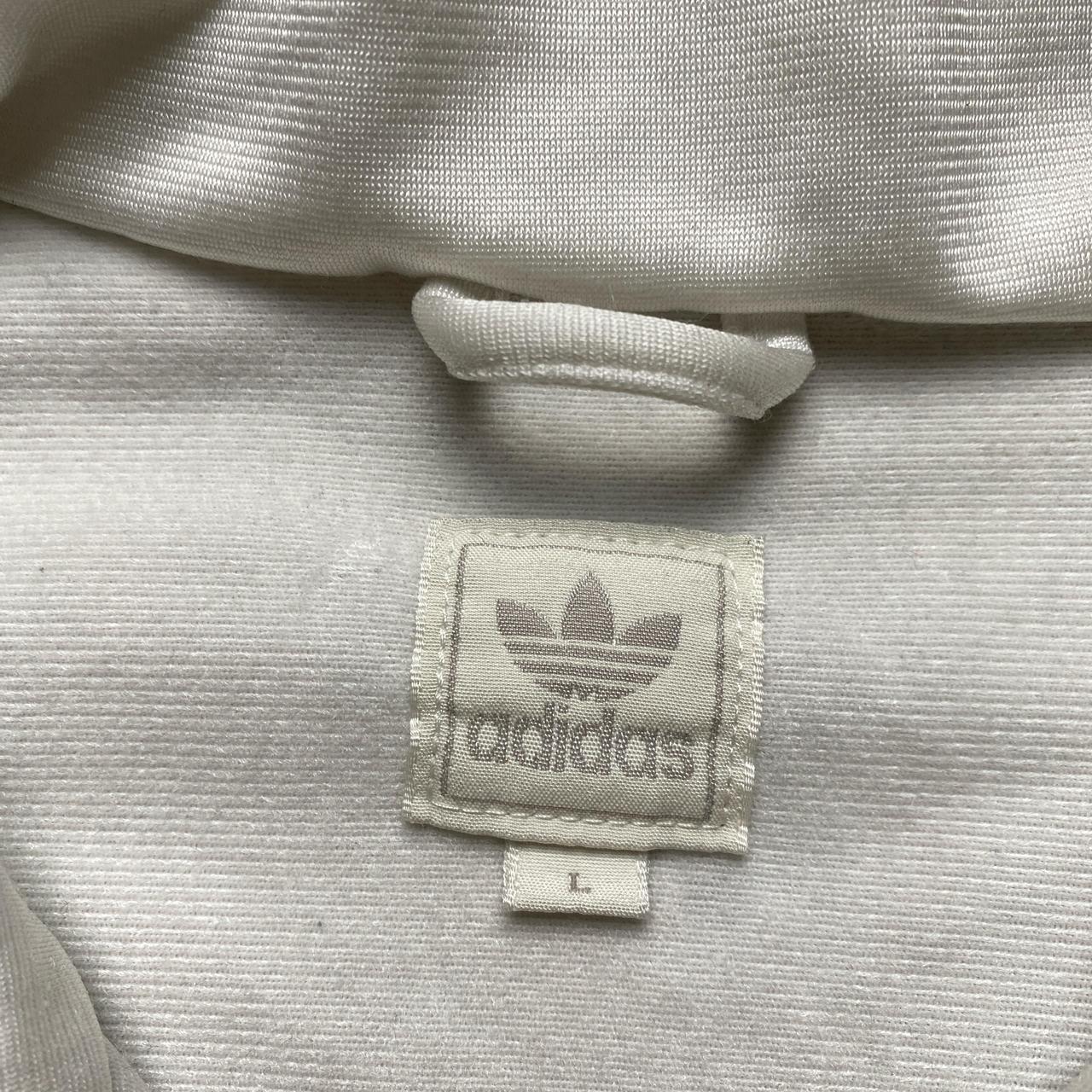 Adidas Originals White and Green Tracksuit Jacket (L)