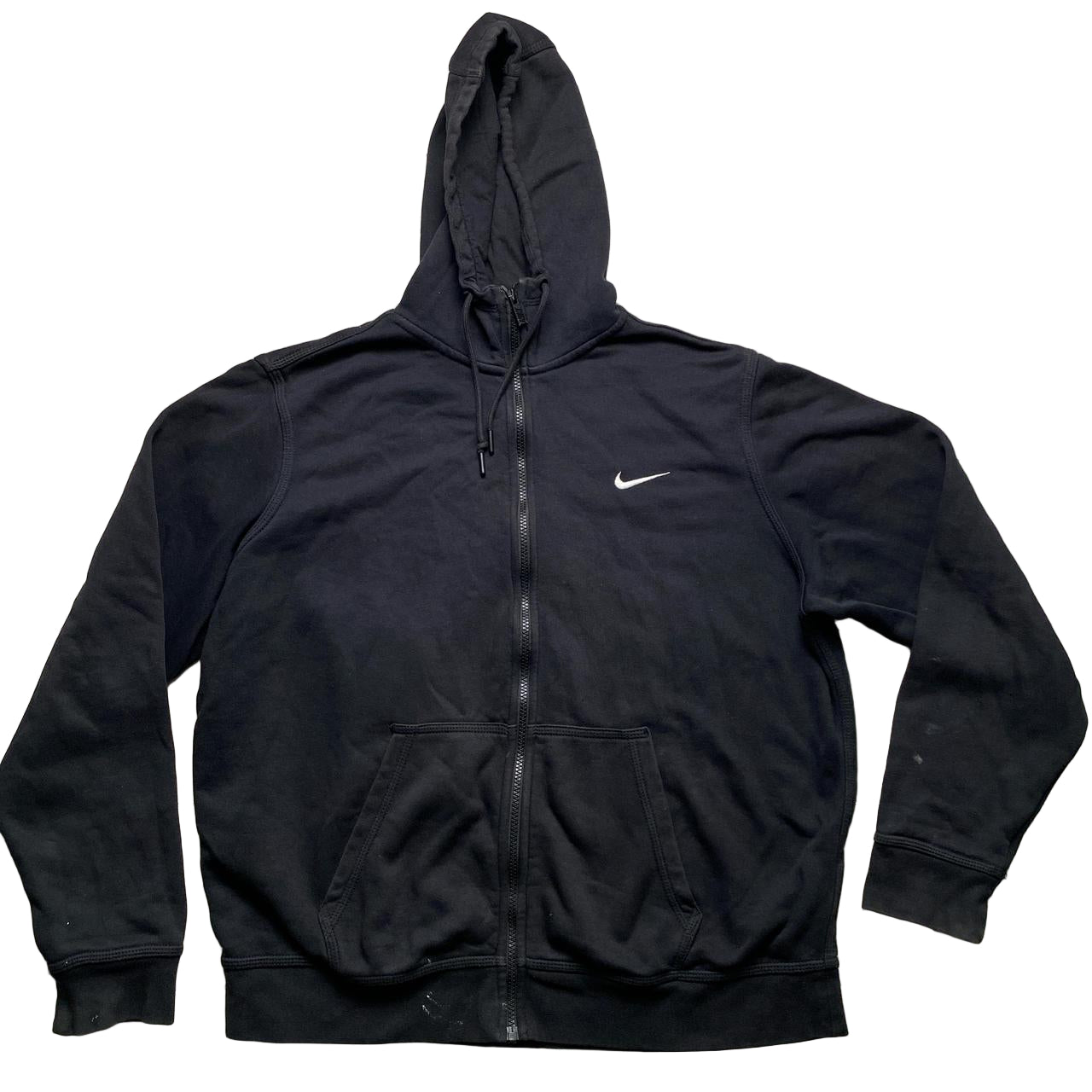 Nike Black and White Swoosh Hoodie (XL)