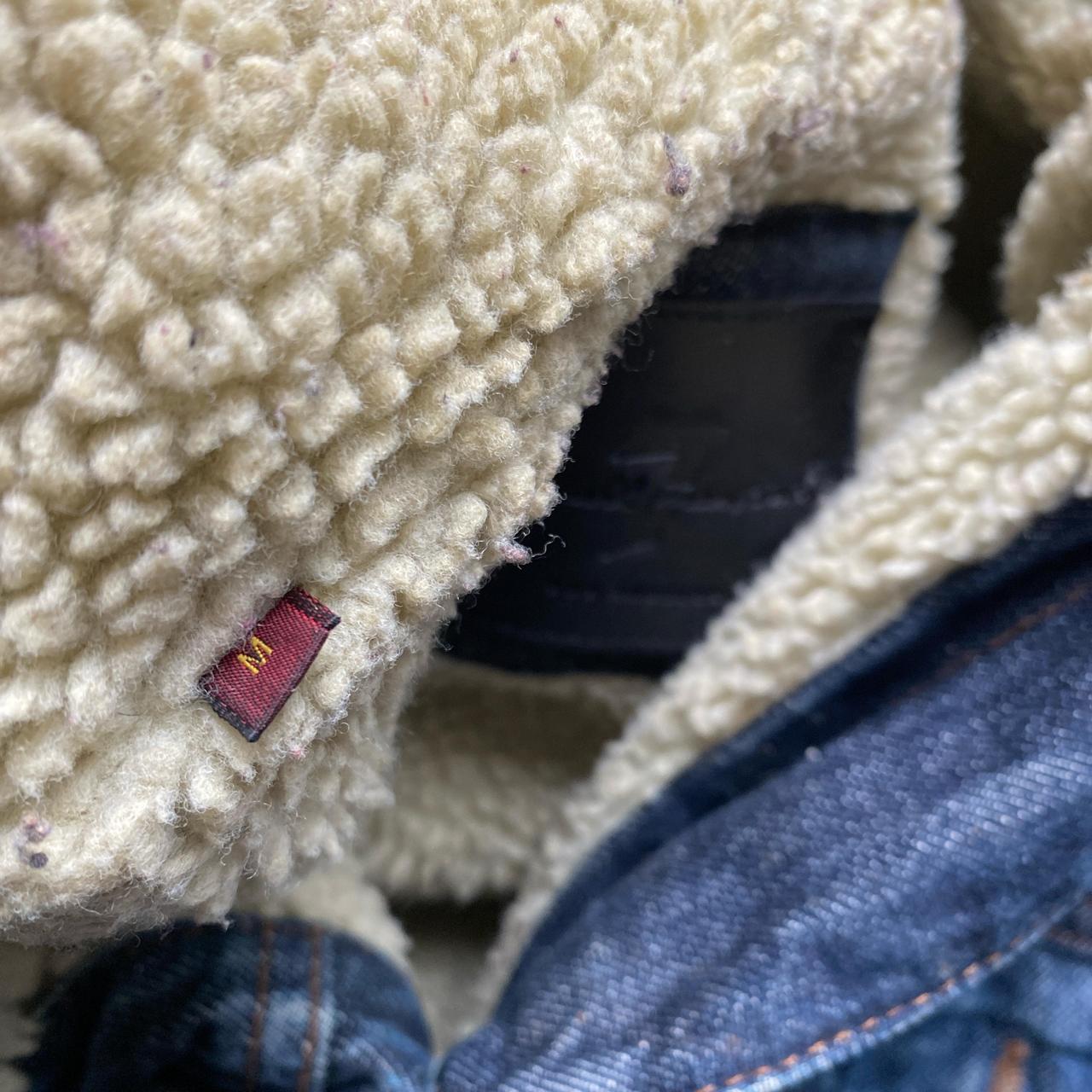 7 For All Man Kind Vintage Denim Sherpa Lined Jacket