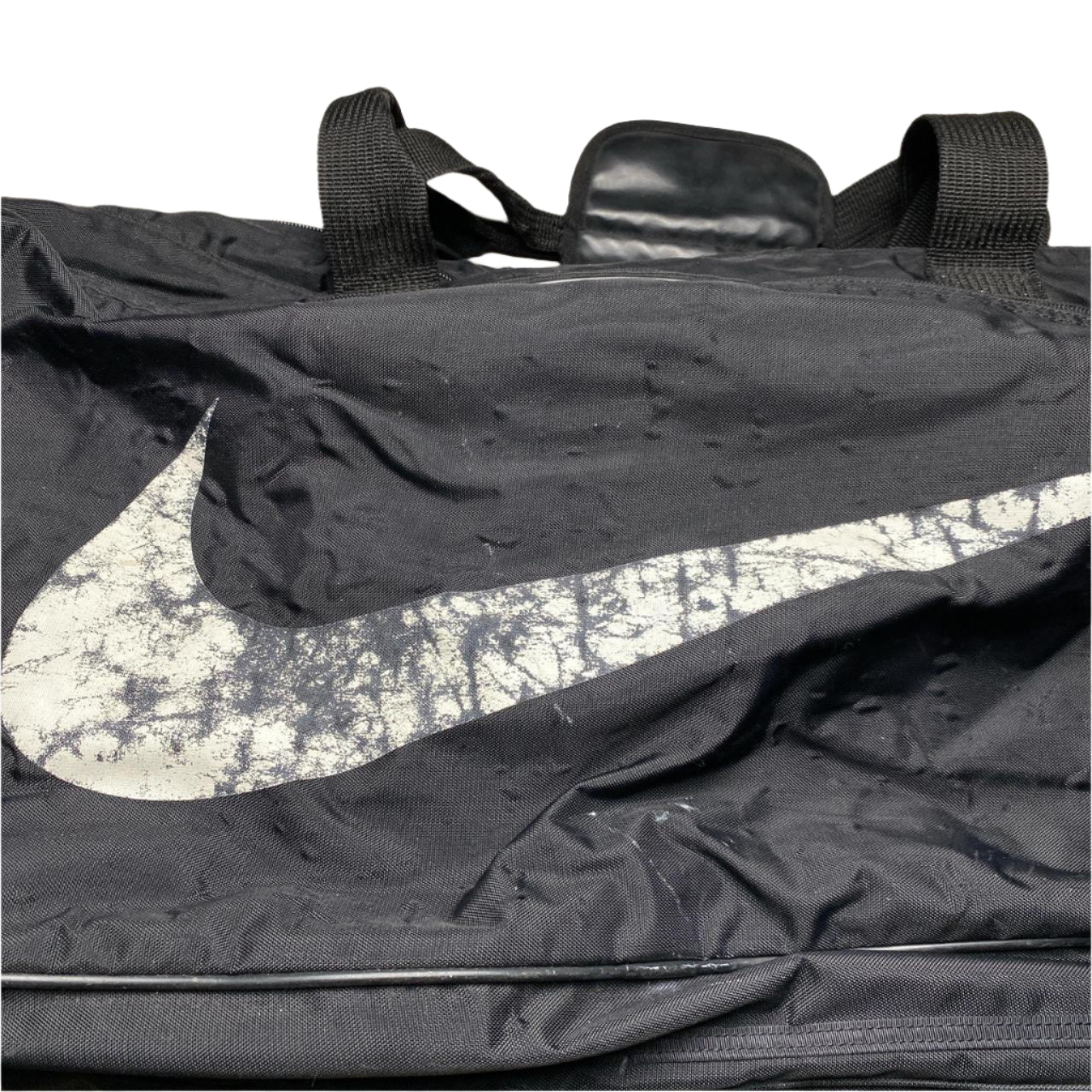 Nike Big Swoosh Black and White 90’s Duffle Travel Bag