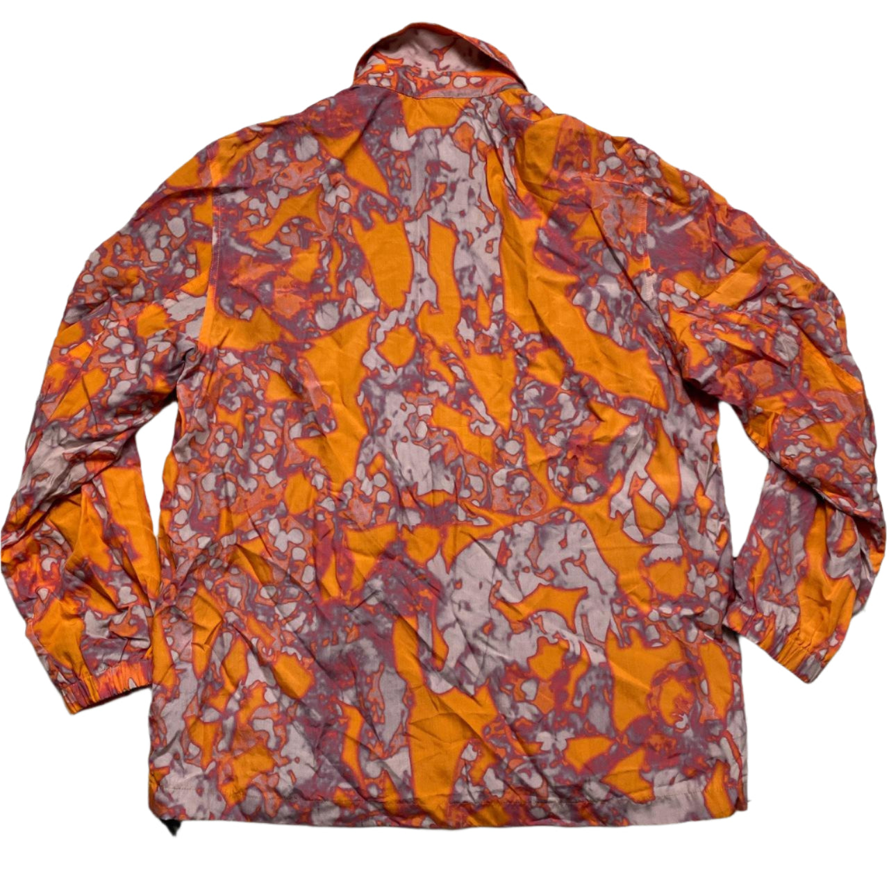 Striae by MCQ Alexander McQueen Orange and Pink Nylon Windbreaker Jacket (M)