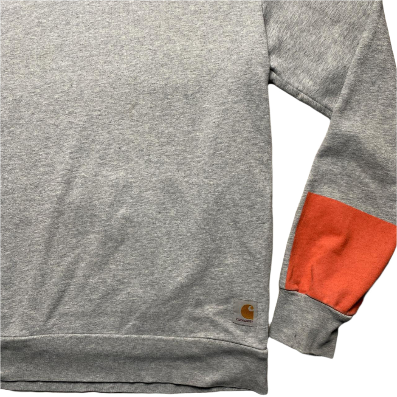 Carhartt WIP Grey and Orange Jumper (S)