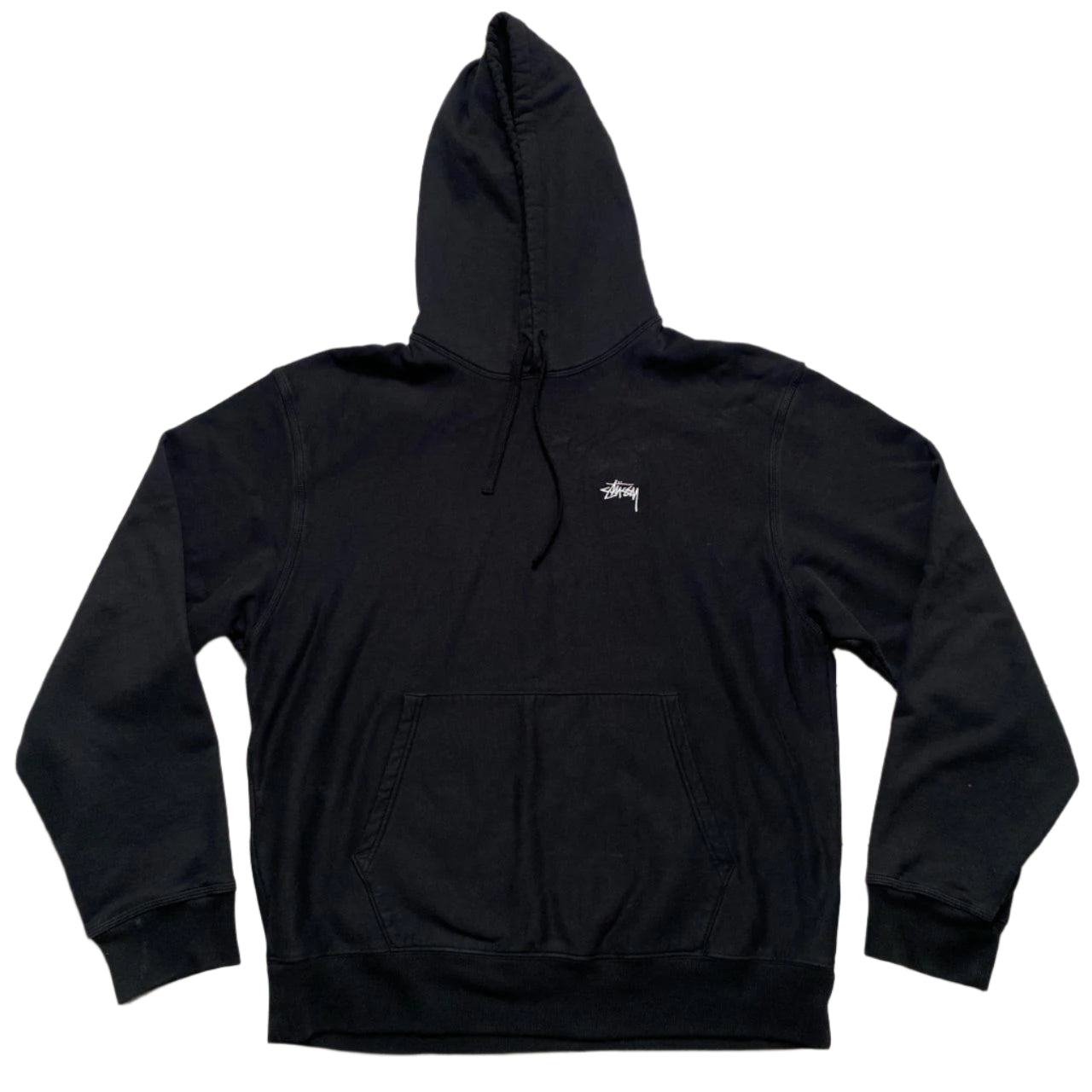 Stussy Black and White Basics Hoodie (XL)