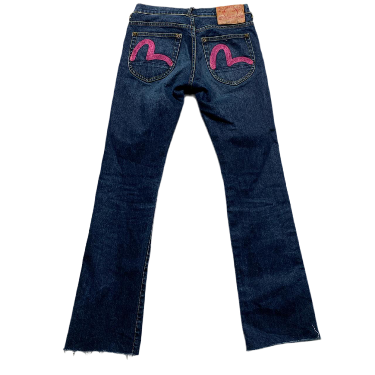 Evisu Pink Daicock Swoosh and Navy Blue Womens Denim Jeans (27W)